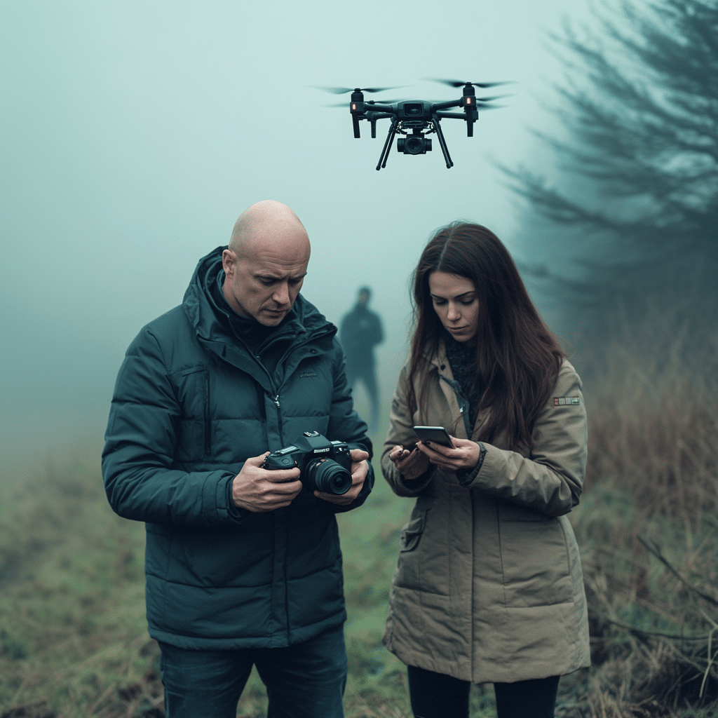 Professional surveillance team with drone equipment - Private investigator South Wales advanced surveillance techniques