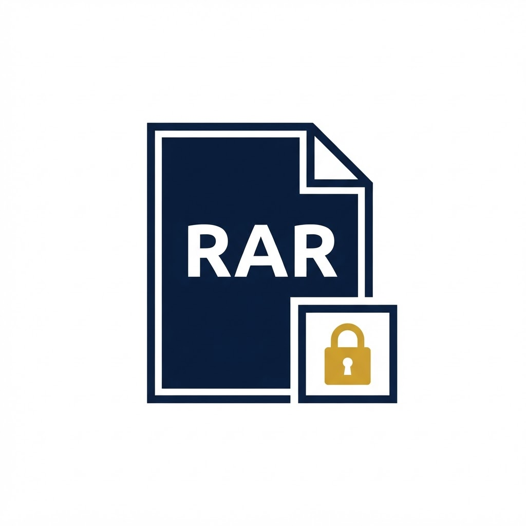 RAR password-protected archive icon