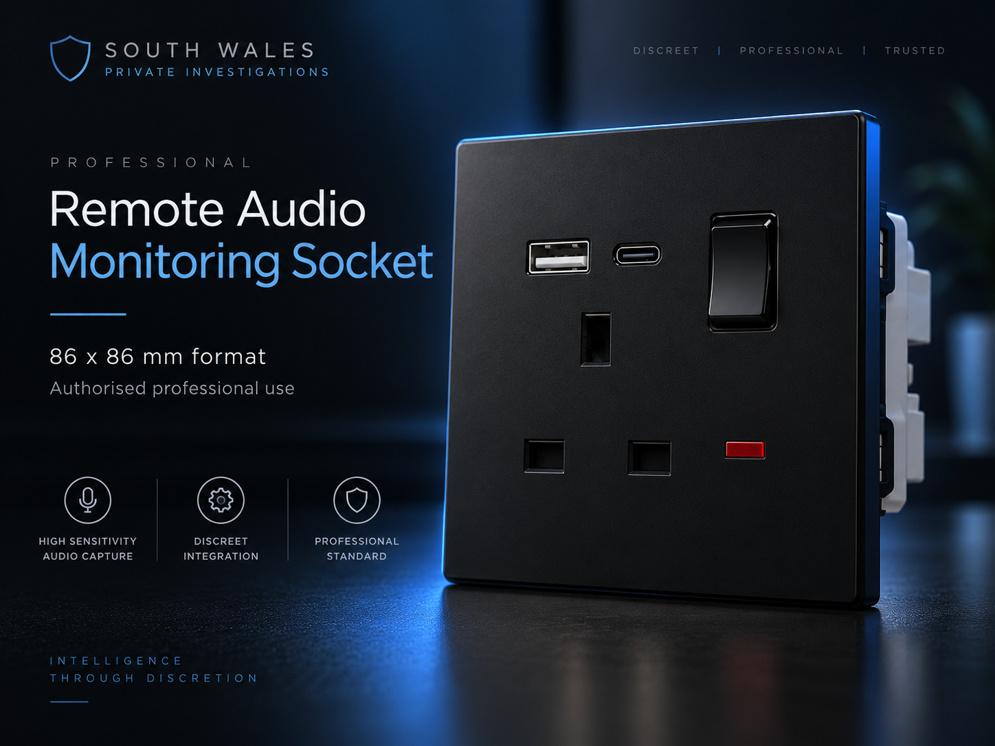 Professional Remote Audio Monitoring Socket